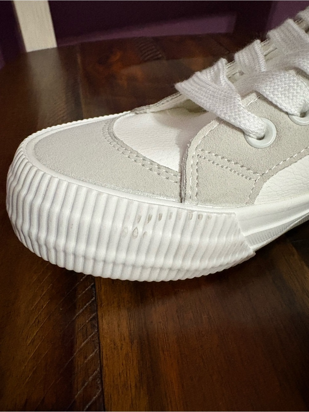 Rocket Dog White Sneakers with Sage and Tan Accents - Picture 5 of 8